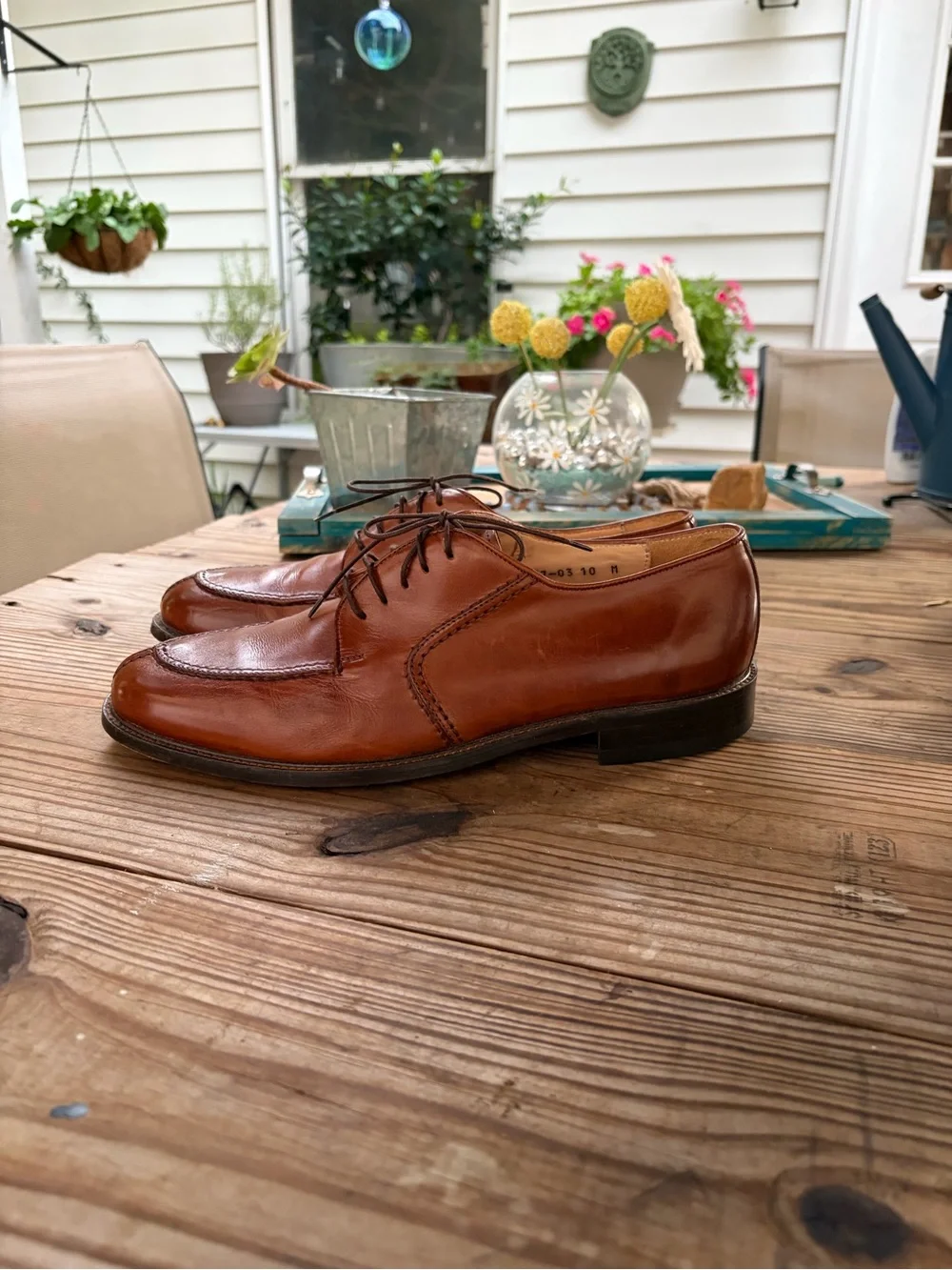 Pronto Uomo Firenze Men’s 10M Cognac Brown Leather Split Toe Derby Shoes Italy
